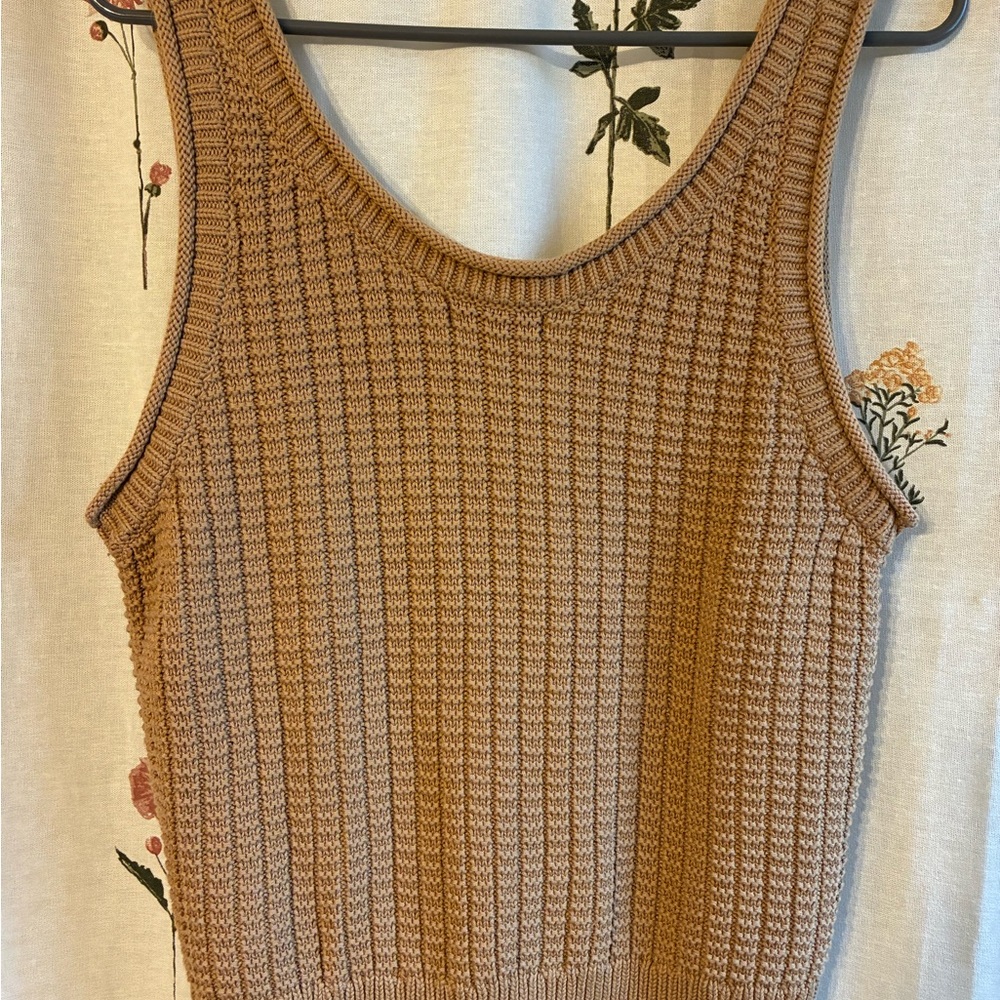 Quince Camel Knit Tank Top